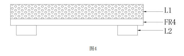 雙面覆銅板內(nèi)側(cè)線路工藝后結(jié)構(gòu)示意圖